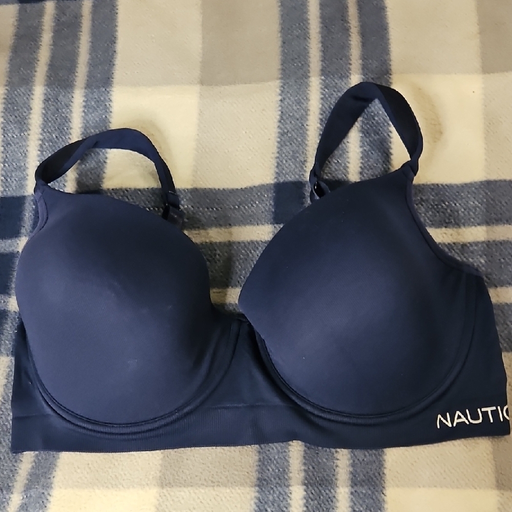 Nautica Blue T-Shirt Bra with Underwire Support